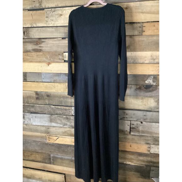 Marine layer Jade MIDI Sweater Dress Black Size XL - Picture 6 of 7